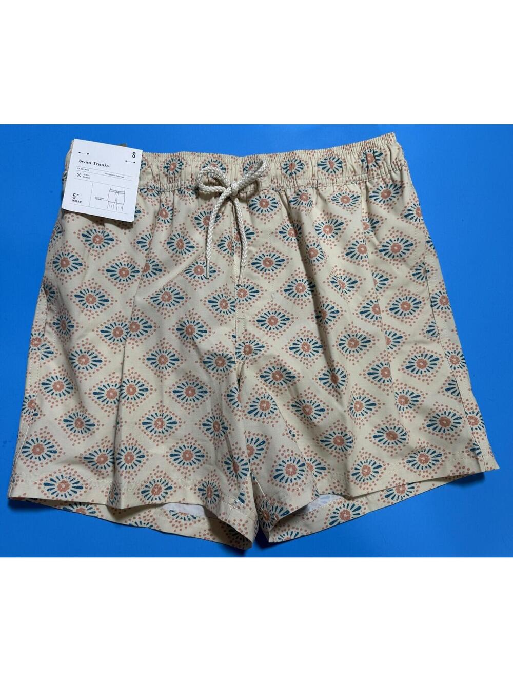 Goodfellow Swim Trunks Board Shorts Lined UPF 50 Mens S NWT NEW